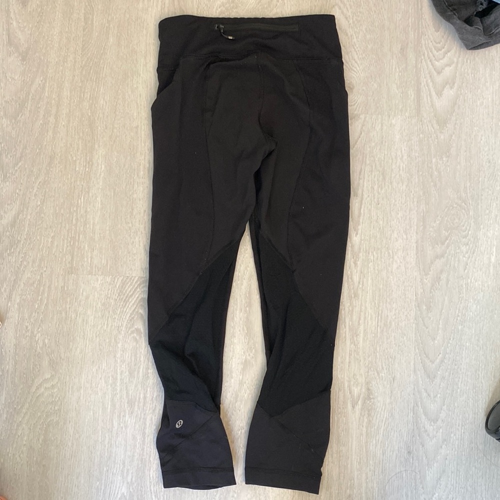 Lululemon mesh cropped legging with pockets